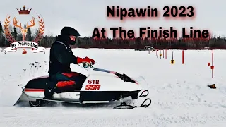 Nipawin Vintage Snowmobile Drags Races I Recorded From The Finish Line.