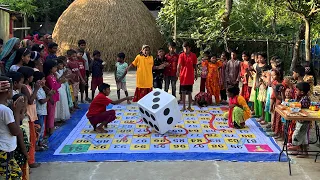 মানুষ দিয়ে সাপ মই খেলার আজব চ্যালেঞ্জ। গ্রামের ছেলে মেয়েদের লুডু খেলার মজার প্রতিযোগিতায় অসাধারন চমক