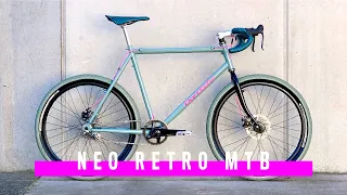 custom gravel neo retro mod single speed mtb build