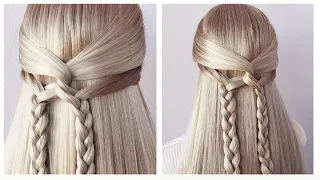 Simple Easy Hairstyle For Daily Use 😍 Cute open hairstyle for girls 😍 Coiffures Simples