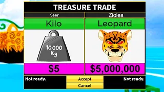 Trading From Kilo To Leopard in 1 Hour (Blox Fruits)