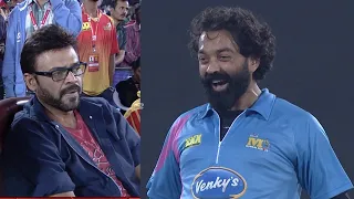 Bobby Deol is unstoppable with the ball vs Telugu Warriors | Mumbai Heroes | Venkatesh | CCL