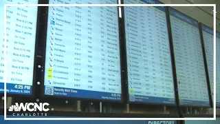 Travel troubles hit passengers at Charlotte airport