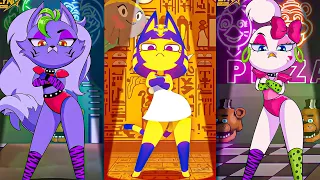 Cute Roxy Vs Ankha Vs Cute Chica Dance Battle #ankha #chica #roxy