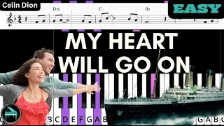 My Heart Will Go On Titanic Celine Dion Easy Piano Tutorial