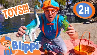Blippi Plays with Dinosaur Toys at the Dinosaur Museum | 2 HOURS OF BLIPPI: Dinosaur Videos for Kids
