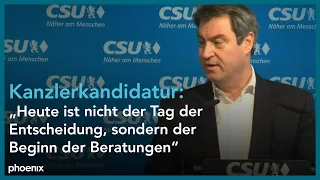 CSU: Pressekonferenz mit Markus Söder