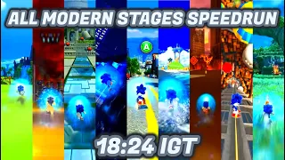 All Modern Stages Speedrun - 18:24 IGT - Sonic Generations (Glitchless/No Glitches)