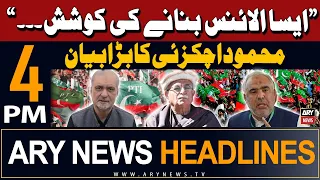 ARY News 4 PM Headlines 4th May 2024 | Mahmood Achakzai's Big Statement