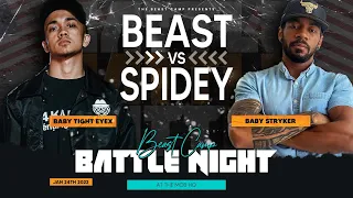 BEAST aka Baby Tight Eyex vs SPIDEY aka Baby Stryker | BEASTcamp Battle Night