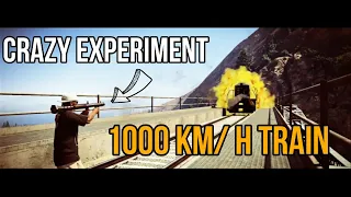 Сrazy experiments | The fastest train 1000 km/h Exploded train | GTA 5