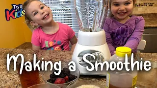 Kids Making a Yummy Smoothie