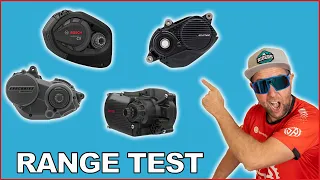 RANGE TEST Bosch Vs Brose Vs Syncdrive Vs Shimano! How Far Can You Go On One Battery EMTB Challenge