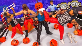 Brothers of Destruction vs Usos - Halloween Action Figure Match! Hardcore Tag Team Championship!