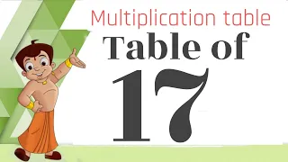 Table of 17|| learn Multiplication Table|| table of seventeen ||17×1=17