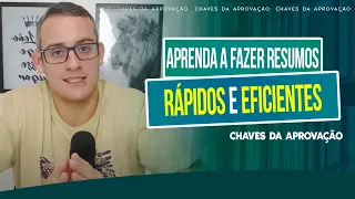 APRENDA a fazer RESUMOS rápidos e EFICIENTES | João Chaves | Chaves da Aprovação