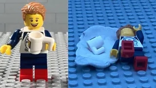 Lego Man Tries The Grimace Shake