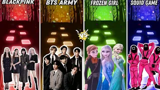 BTS Blackpink VS BTS Army VS Frozen Girl VS Squid Game - Tieleshop Edm Rush new update!! Tielshop!!