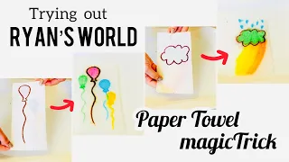 Trying Out Ryan’s World paper towel magic trick /Does it work or not?/Science experiment /#Nummtube