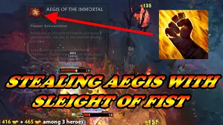 Ember Spirit stealing Aegis with Sleight of Fist