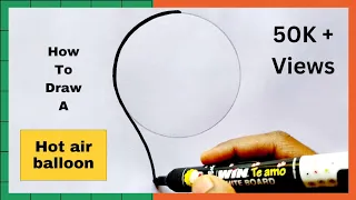 How To Draw A Hot-air Balloon | Hot-air Balloon Drawing | Easy drawing | Drawing Steps 101
