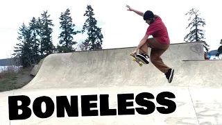 Learn how to boneless in 15 minutes - beginner skateboard trick tutorial ☠️