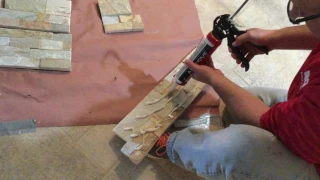 Stone Veneer Installation Using SRW Vertical Instant Lock Adhesive