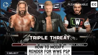 How To Modify Render for WWE PSP