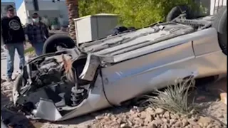 Good Samaritans flip car over to help driver after crash