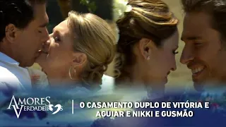 O Casamento duplo de Vitória é Aguiar, e Nikki e Gusmão | Amores Verdadeiros