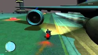 GTA 4 - На мотоцикле в аэропорту