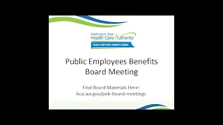 PEB Board Meeting – May 12, 2022