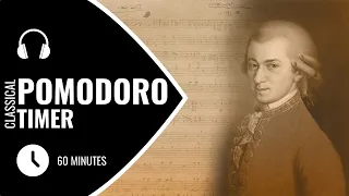 Pomodoro Timer | Classical And Binaural Beats | 60 Minutes (25 / 5 x 2)