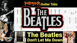 Don't Let Me Down - The Beatles - Guitar + Bass TABS Lesson