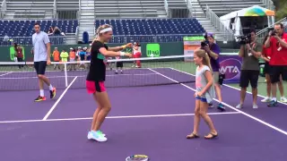 Victoria Azarenka Dancing at the Miami Open Kids Day