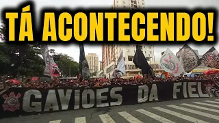 COMEÇOU! TORCEDORES DO CORINTHIANS PROTESTANDO EM FRENTE AO PARQUE SÃO JORGE