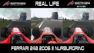 Real Life Vs Assetto Corsa - Ferrari F1 248 2006 @ Nurburgring