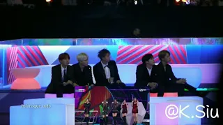 BTS REACTION TO REDVELVET AT MAMA (01 DECEMBER 2017)