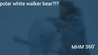 Polar white walker bear attacks john Snow and team. Game of thrones season 7 episode 6