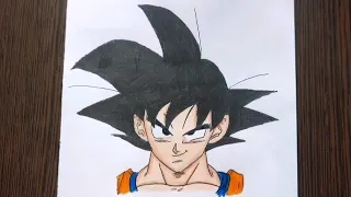 How to draw Son Goku from Dragon ball anime tutorial