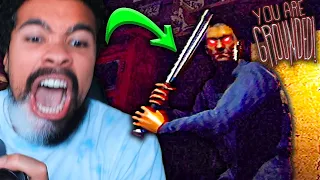 Dom Gets LOCKED in Basement and PUMMELED by Baseball Bat in *TERRIFYING* Horror Game (must see 😨)