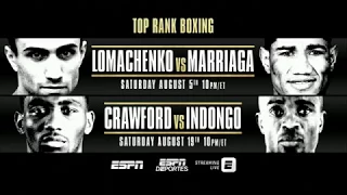 LIVE on ESPN! 🥊 Lomachenko vs. Marriaga #Aug5th & Crawford vs Indongo #Aug19th