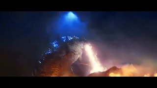 Godzilla x Kong The New Empire Supercharged Godzilla Pulse scene but with different blue color