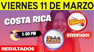 Sorteo 1:00pm Nuevos Tiempos y 3 Monazos Medio día del Viernes 11 de marzo del 2022