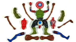 Merakit Mainan Hulk vs Siren Head Vs Spiderman Avengers Superhero Assemble Toys
