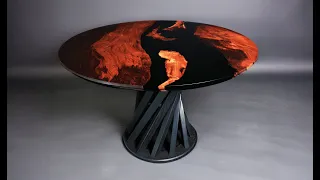 A Modern Table from an Old Growth Slab