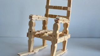 How to Make a Wood Rocking Chair with Clothespins Tutorial