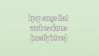 Kpop Songs that Can Be Alarms/Ringtones