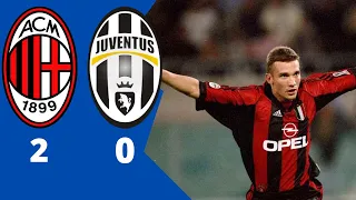 AC MILAN 2 - 0 JUVENTUS    1999-00  SEASON   SHEVCHENKO DOUBLE