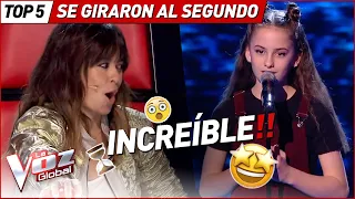 No dudaron y se giraron al instante por estas sorprendentes voces en La Voz Kids